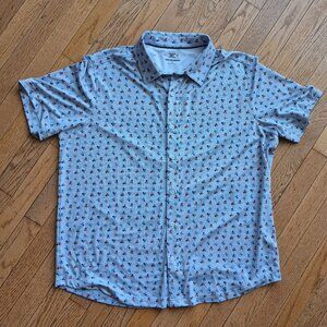 Johnston Murphy XC4 Shirt Skull and Cross Bone Performance Golf Mens XL